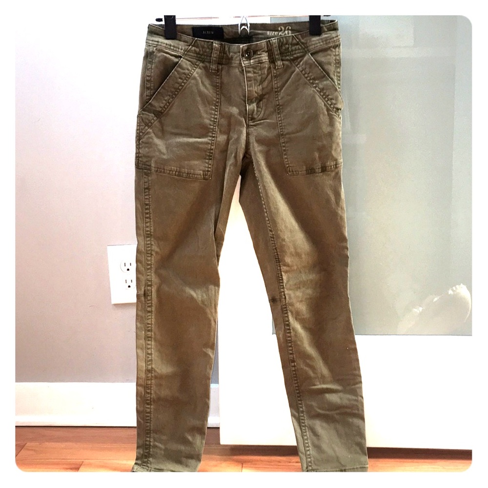 J. Crew green skinny cargo pants